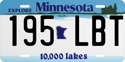 MN license plate 195LBT