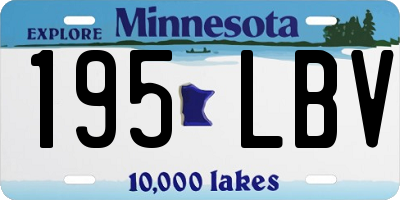 MN license plate 195LBV