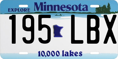 MN license plate 195LBX