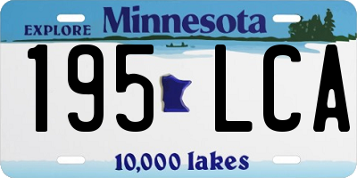 MN license plate 195LCA