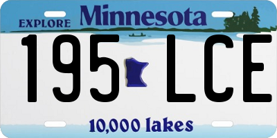 MN license plate 195LCE