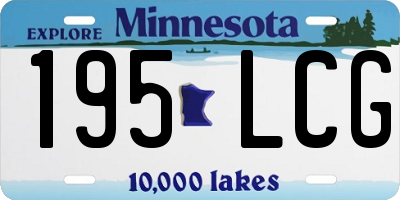 MN license plate 195LCG