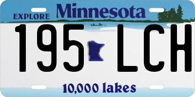 MN license plate 195LCH