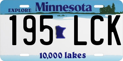 MN license plate 195LCK