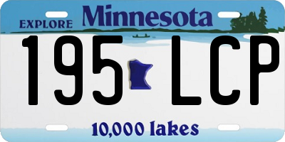 MN license plate 195LCP