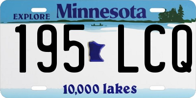 MN license plate 195LCQ