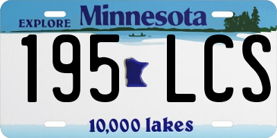 MN license plate 195LCS
