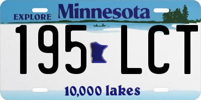 MN license plate 195LCT