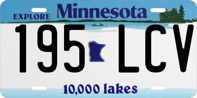 MN license plate 195LCV