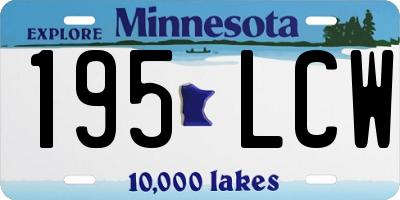 MN license plate 195LCW