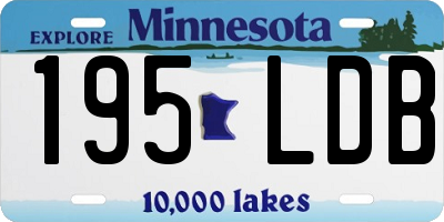 MN license plate 195LDB