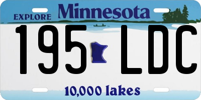 MN license plate 195LDC