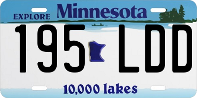 MN license plate 195LDD