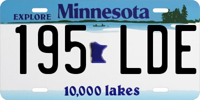 MN license plate 195LDE