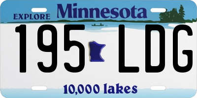 MN license plate 195LDG