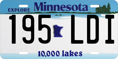 MN license plate 195LDI