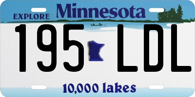 MN license plate 195LDL