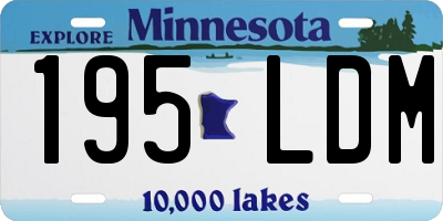 MN license plate 195LDM