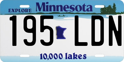 MN license plate 195LDN