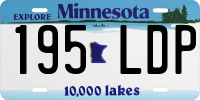 MN license plate 195LDP