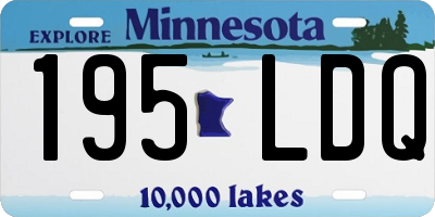 MN license plate 195LDQ