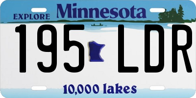 MN license plate 195LDR