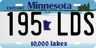 MN license plate 195LDS