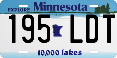 MN license plate 195LDT