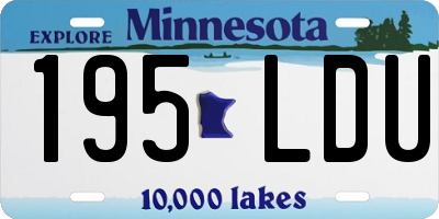 MN license plate 195LDU