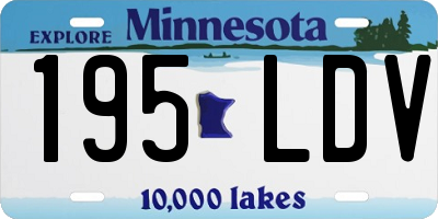 MN license plate 195LDV