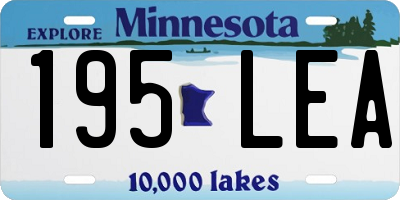 MN license plate 195LEA