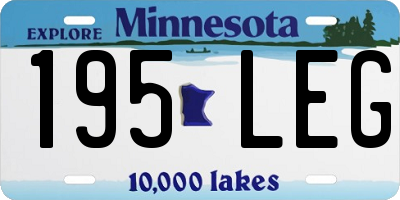 MN license plate 195LEG