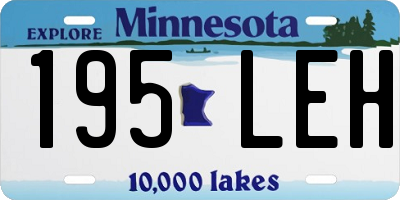 MN license plate 195LEH