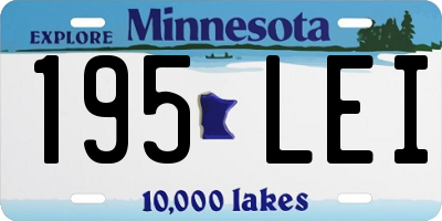 MN license plate 195LEI