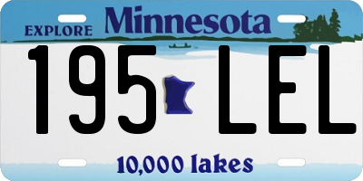 MN license plate 195LEL