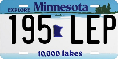 MN license plate 195LEP