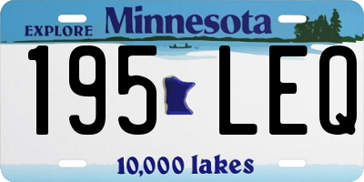 MN license plate 195LEQ