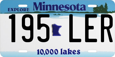 MN license plate 195LER