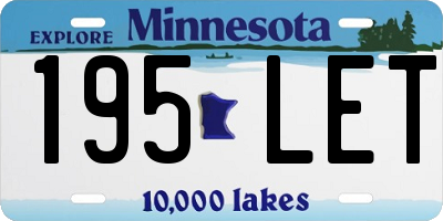 MN license plate 195LET