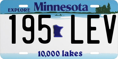 MN license plate 195LEV