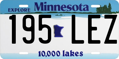 MN license plate 195LEZ
