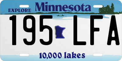 MN license plate 195LFA