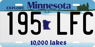 MN license plate 195LFC