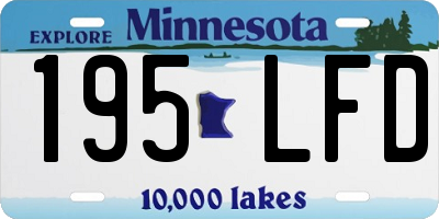 MN license plate 195LFD