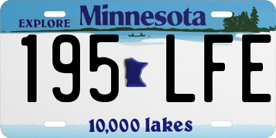 MN license plate 195LFE