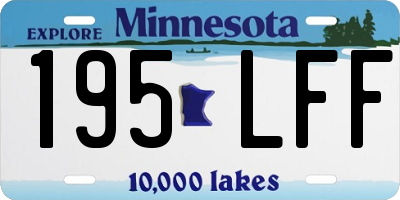MN license plate 195LFF