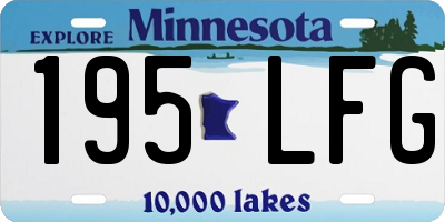 MN license plate 195LFG