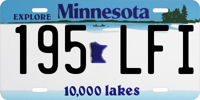 MN license plate 195LFI