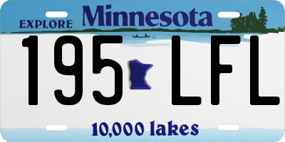 MN license plate 195LFL