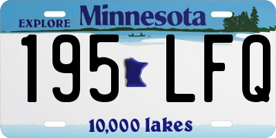 MN license plate 195LFQ